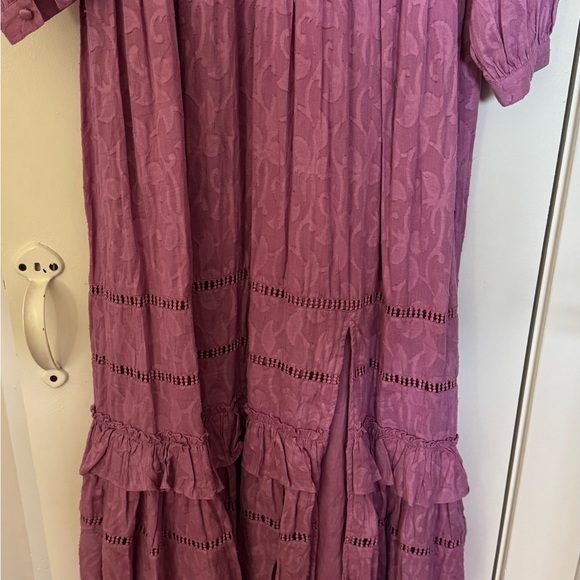 NWT Boston Proper Purple Long Sleeve Ruffle Hem Maxi Dress Womens Size M - Picture 5 of 6